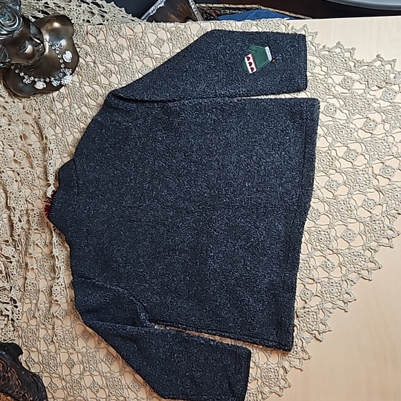 Vintage C&B Sport by Croft & Barrow Gray Fleece Pullover Christmas Jacket - Picture 8 of 12